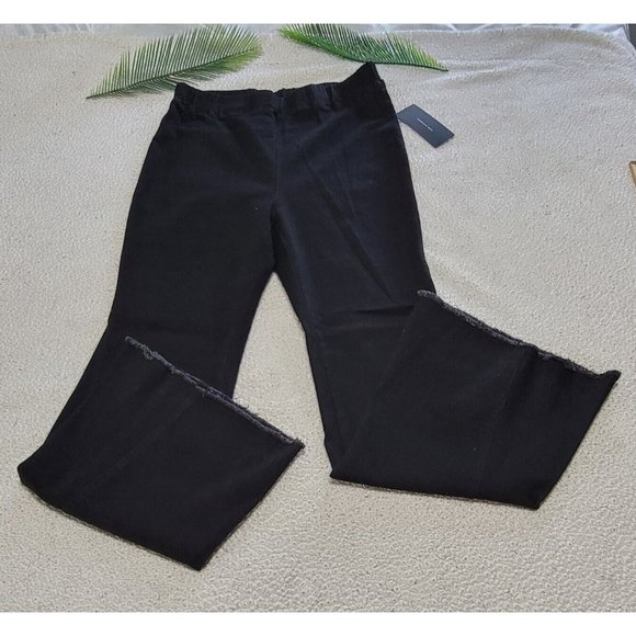 Curvy Girl By Ashley Stewart Women's Black Denim Flare Pants Size 1X*NEW! w/ Tag - Picture 3 of 16